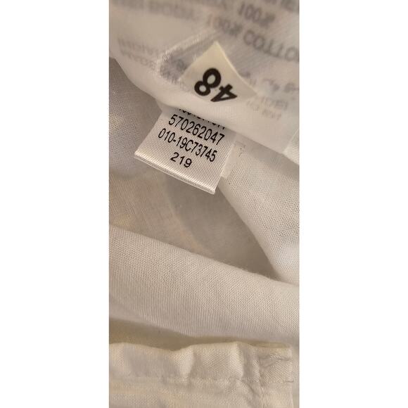 Chico's Women's Boho Floral Embroidered Pullover Top Size 1 Medium White Blue - Picture 8 of 8